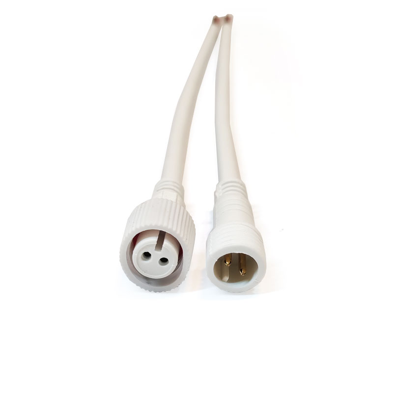 کانکتور بین راهی ضدآب سفید 2pin